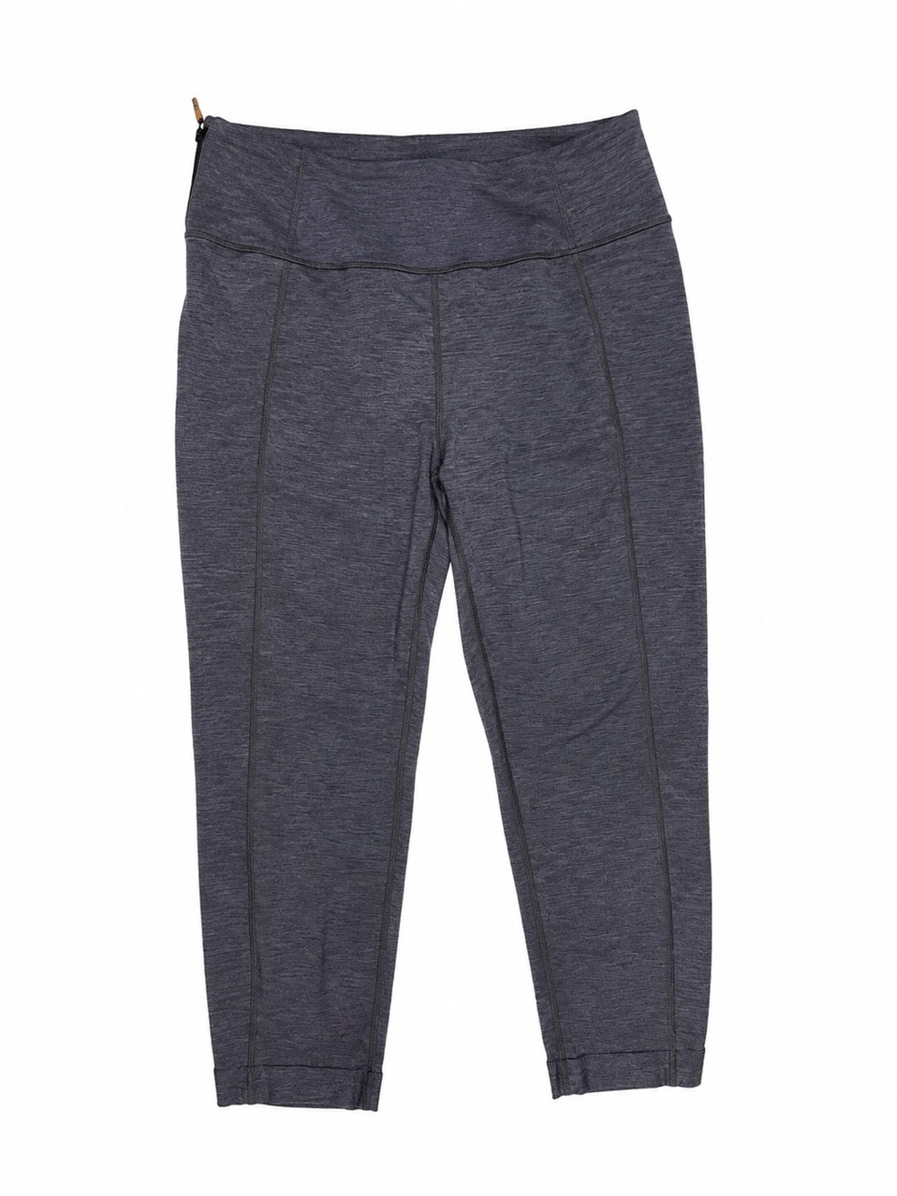 Lucy Cropped Leggings XL – Heathered Gray Side Zip